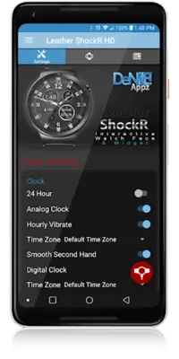 Leather ShockR HD Watch Face android App screenshot 12