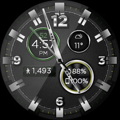 Leather ShockR HD Watch Face android App screenshot 2